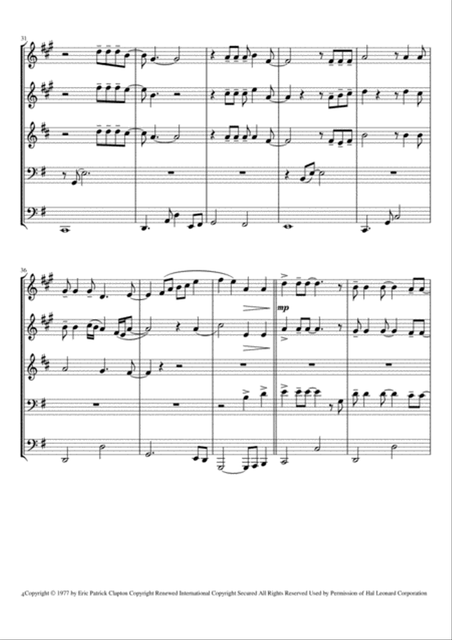 Wonderful Tonight Wonderful Tonight Brass Ensemble scores gallery preview page 4