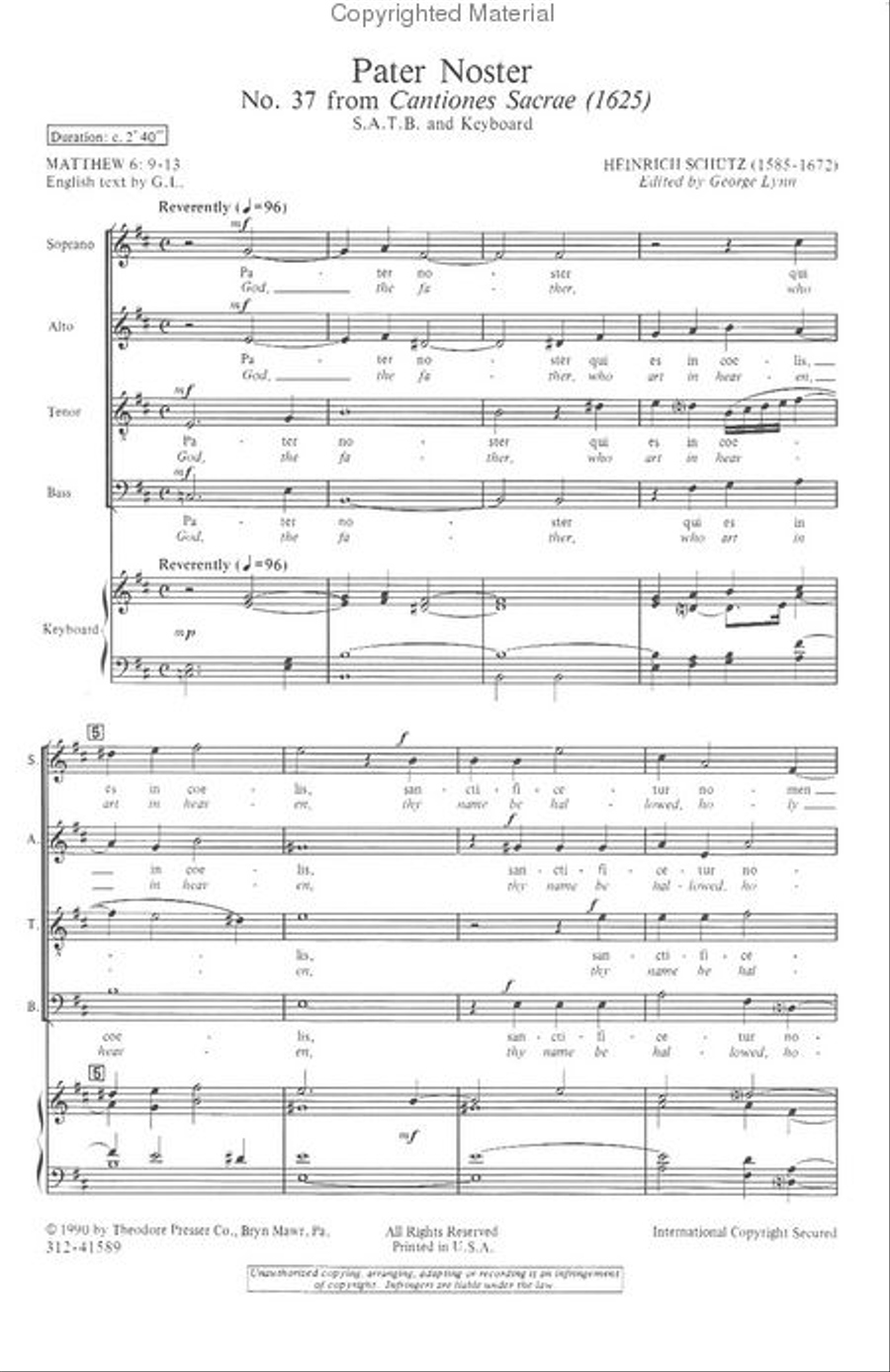 Pater Noster 4-Part scores gallery preview page 2