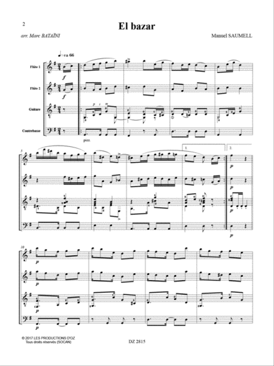 21 Contradanzas Flute scores gallery preview page 2