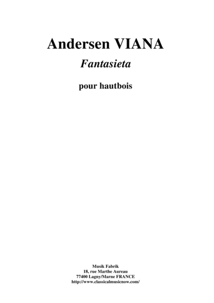 Andersen Viana: Fantasieta for oboe