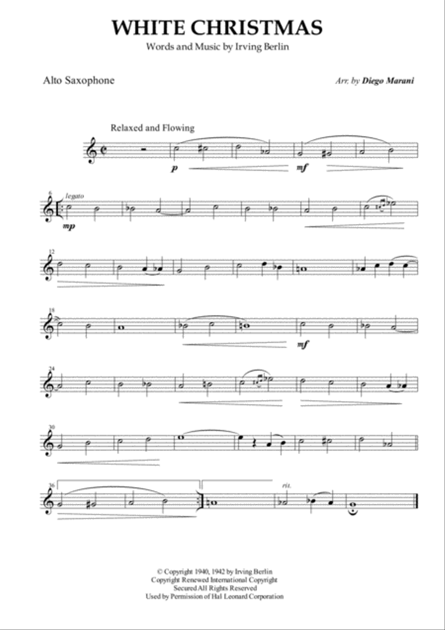 White Christmas Woodwind Quartet scores gallery preview page 3
