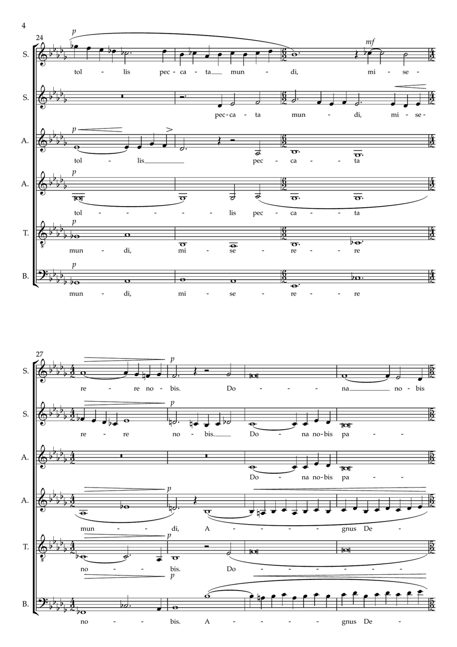 Agnus Dei 4-Part scores gallery preview page 4