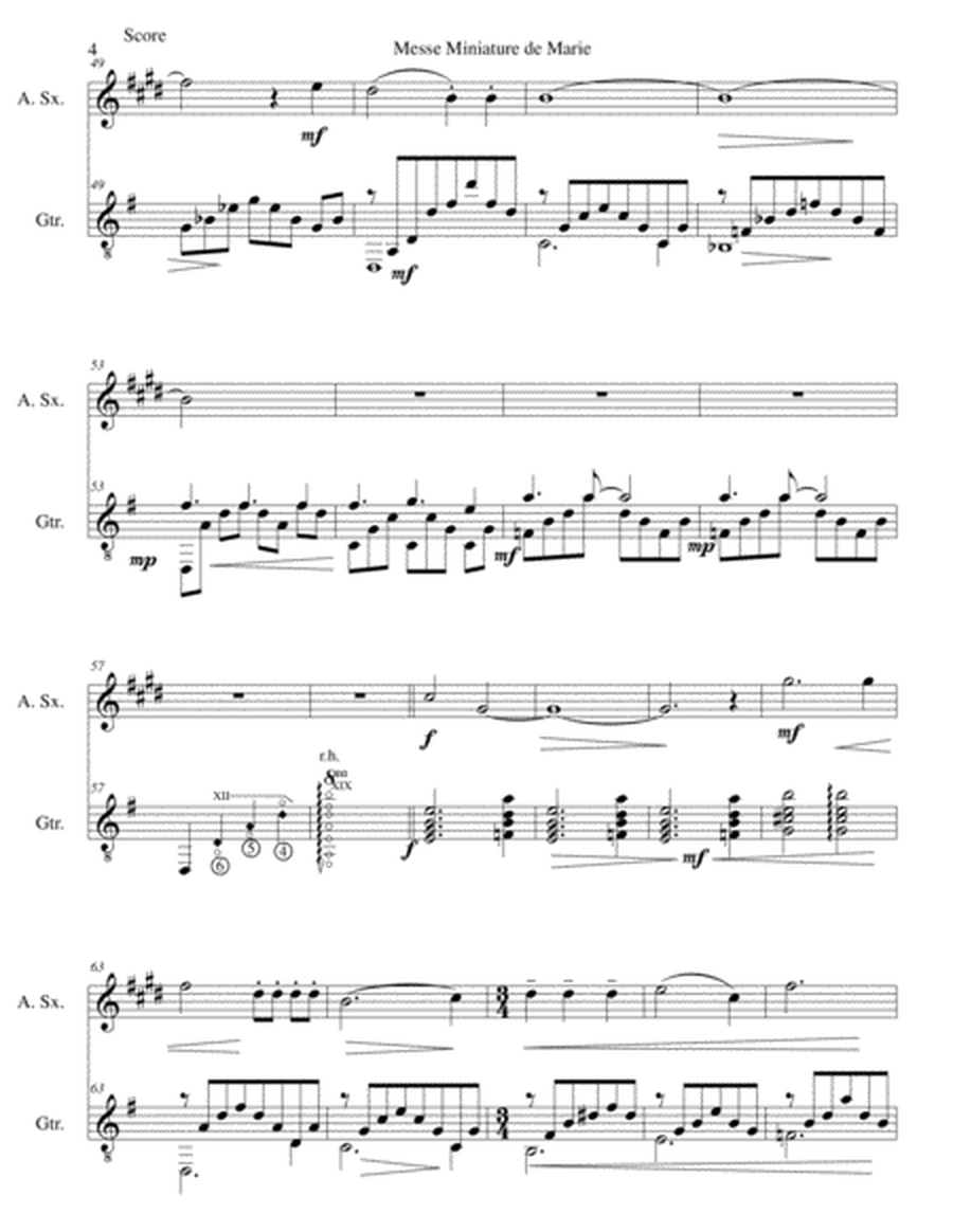 Messe miniature de Marie for alto saxophone and guitar image number null