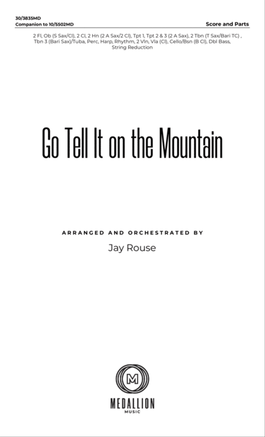 Go Tell It on the Mountain - Orchestral Score and Parts Choir scores gallery preview page 2