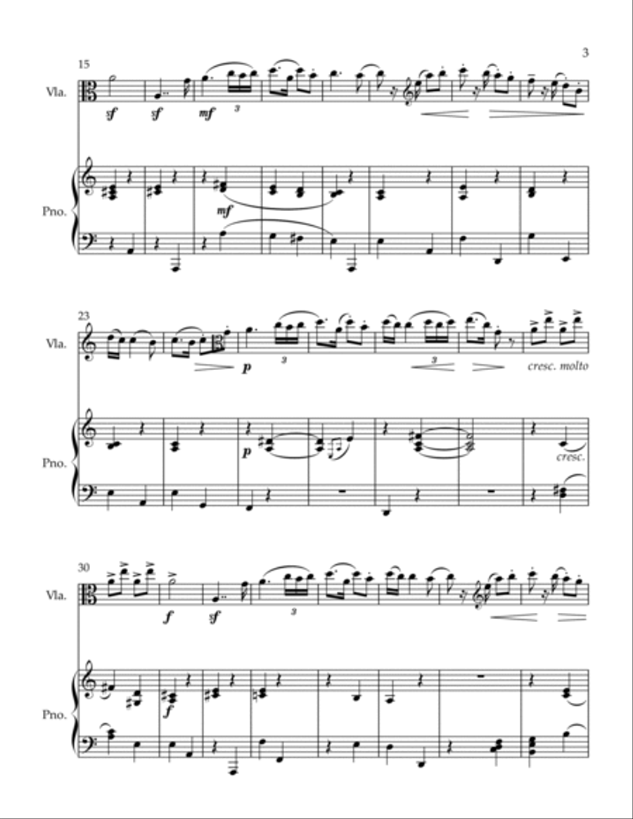 Romanian Folk Dances Stick Game Viola scores gallery preview page 3