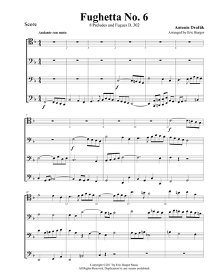 Fughetta No. 6 for Trombone or Low Brass Quartet