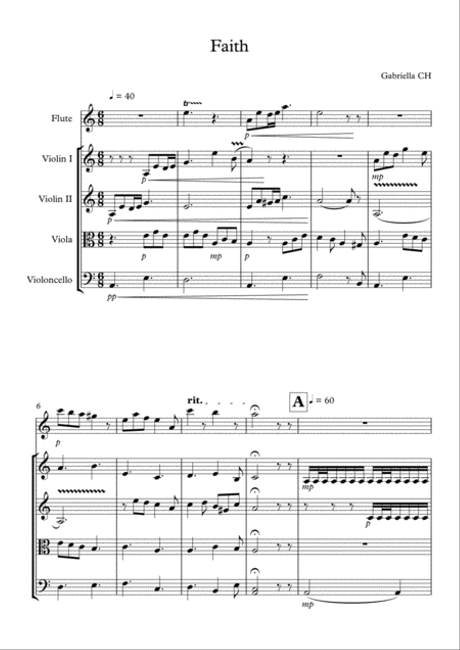 Faith Chamber Orchestra scores gallery preview page 1