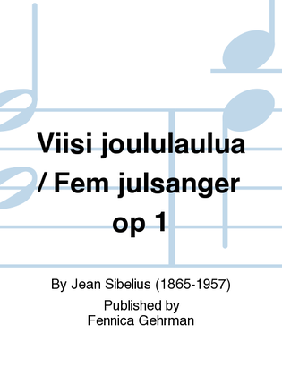 Book cover for Viisi joululaulua / Fem julsanger op 1
