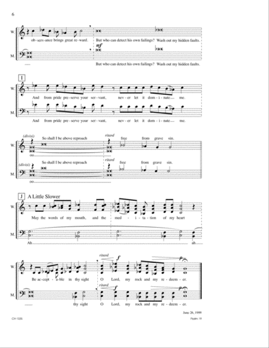 Psalm 19 4-Part scores gallery preview page 3