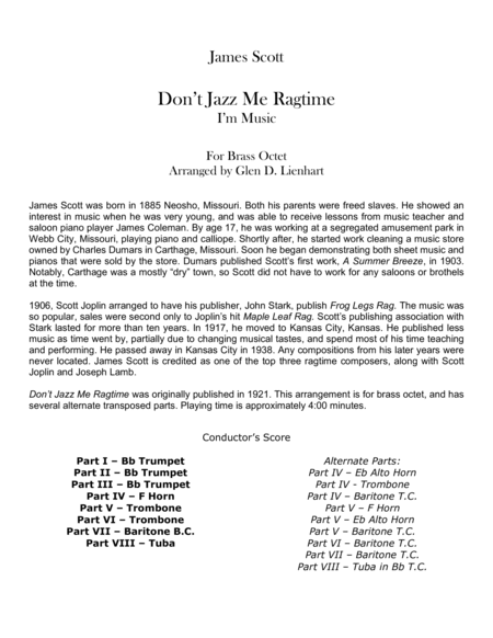 Don't Jazz Me Ragtime image number null