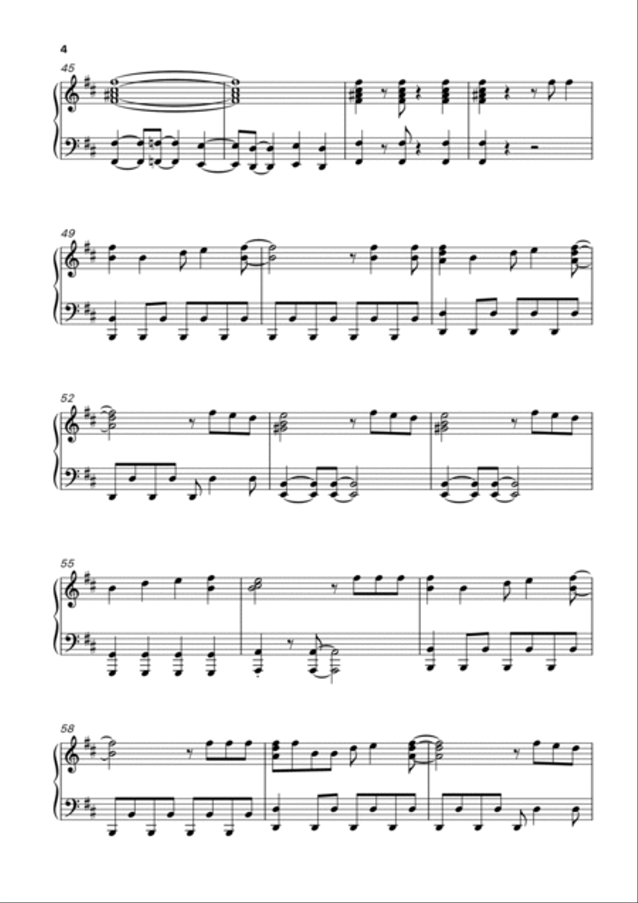 Genkai Toppa Sabaibaa Piano Solo scores gallery preview page 4