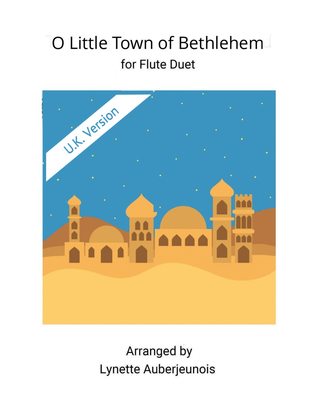 Book cover for O Little Town of Bethlehem - Flute Duet