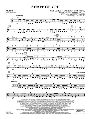Shape of You - Violin 3 (Viola Treble Clef)