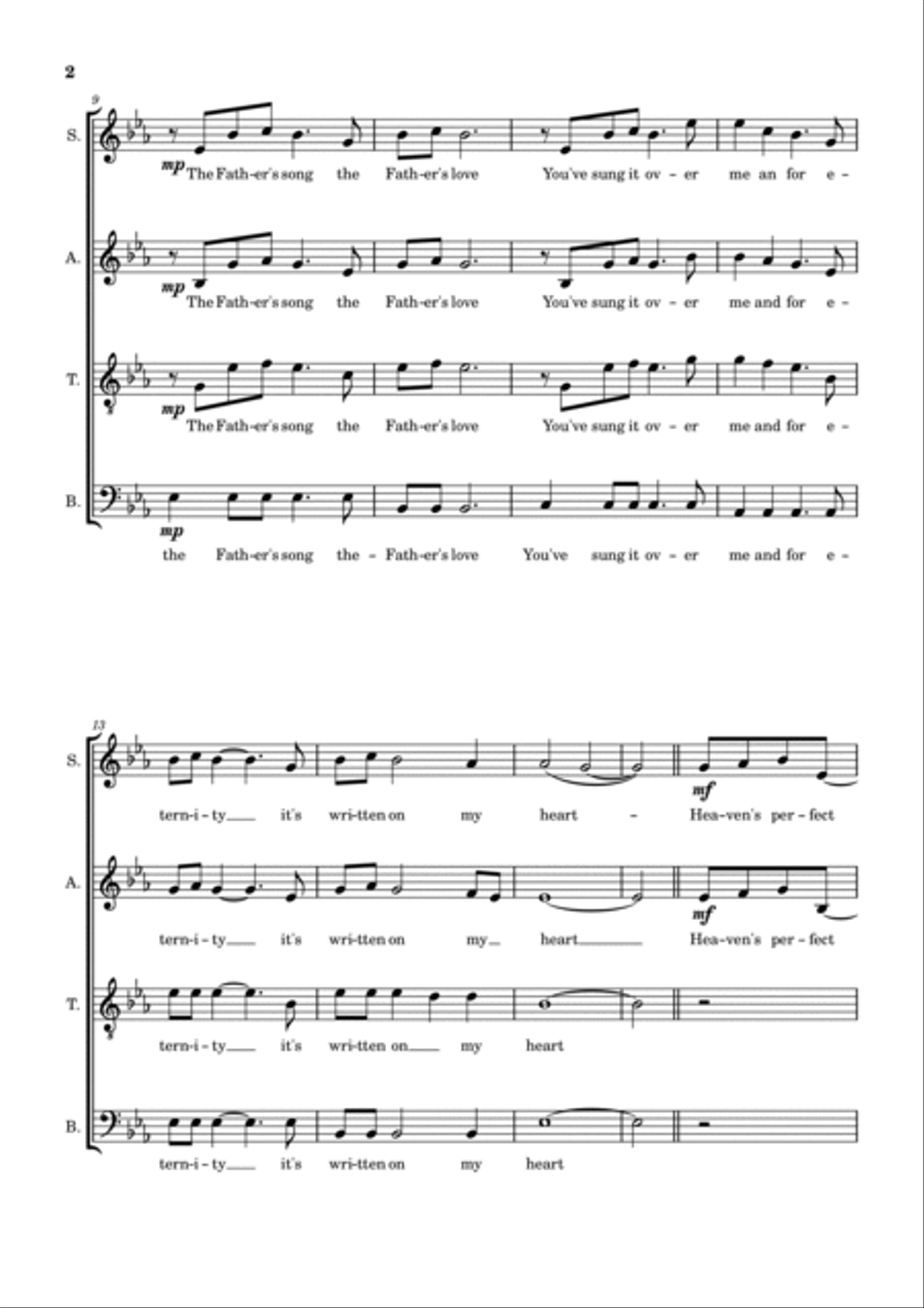 The Father's Song The Father's Song 4-Part scores gallery preview page 2