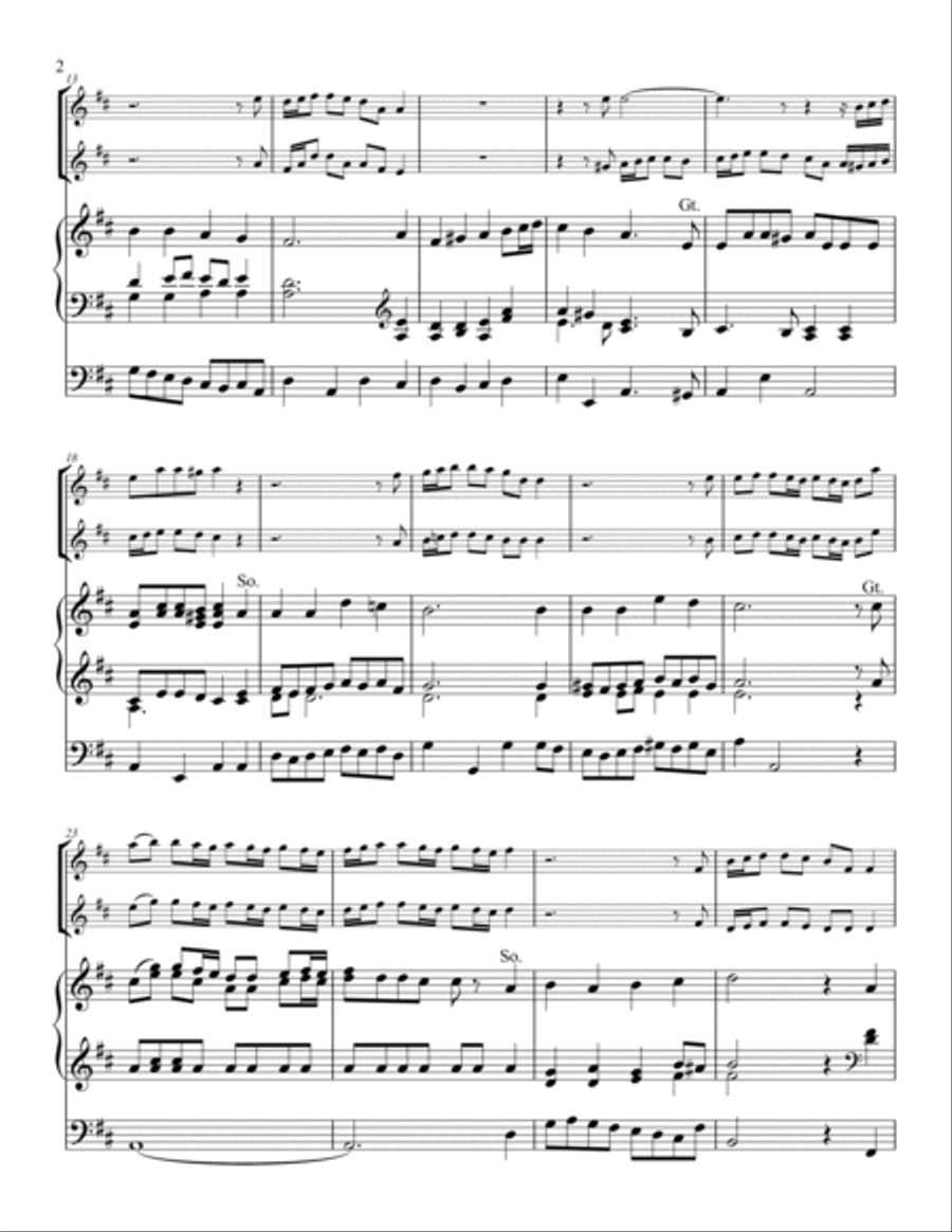 Awake, Thou Wintry Earth - Two Trumpets and Organ Awake, Thou Wintry Earth - Two Trumpets and Organ Trumpet Duet scores gallery preview page 3
