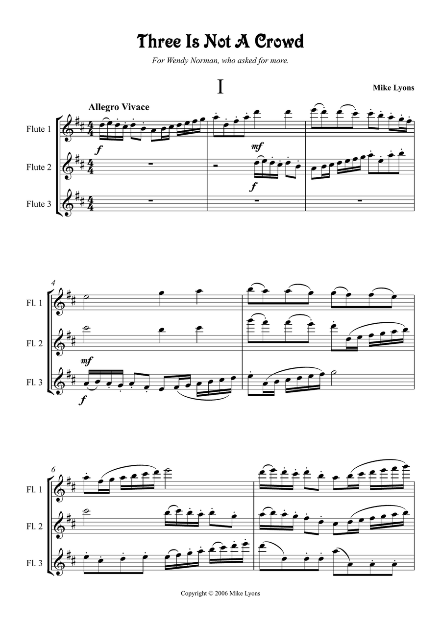 Flute Trio - Three Is Not A Crowd Flute Trio scores gallery preview page 3