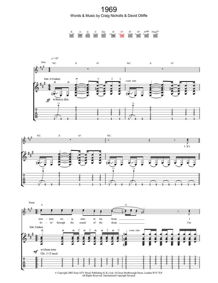 1969 Acoustic Guitar scores gallery preview page 1
