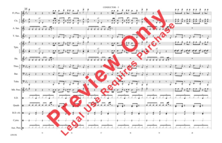 Uptown Funk Marching Band scores gallery preview page 4