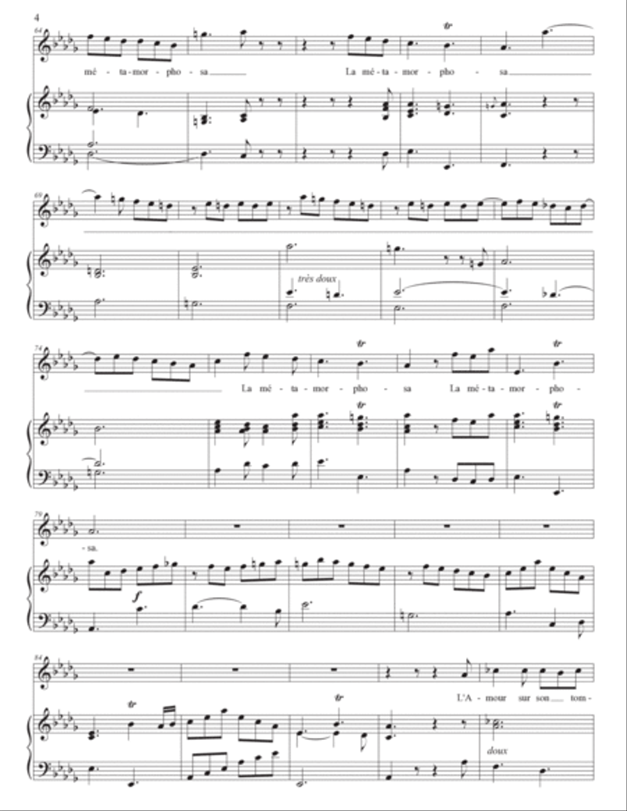 RAMEAU: Aux langueurs d’Apollon (transposed to D-flat major, and C major) Voice scores gallery preview page 5