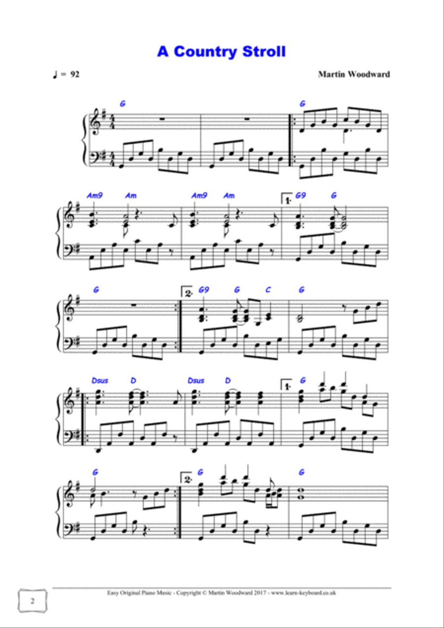 A Country Stroll Piano Method scores gallery preview page 2