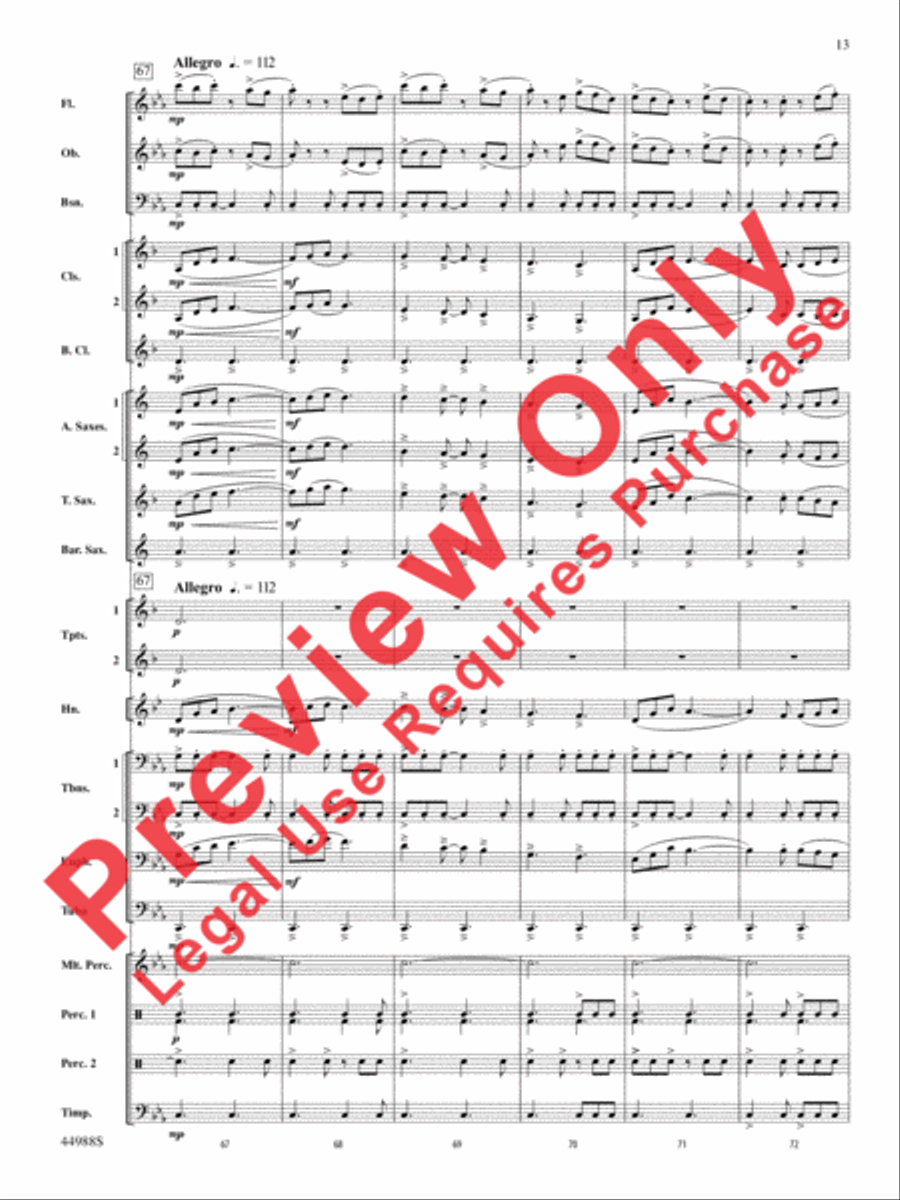 Escape from Dead Raider's Hollow Concert Band scores gallery preview page 14
