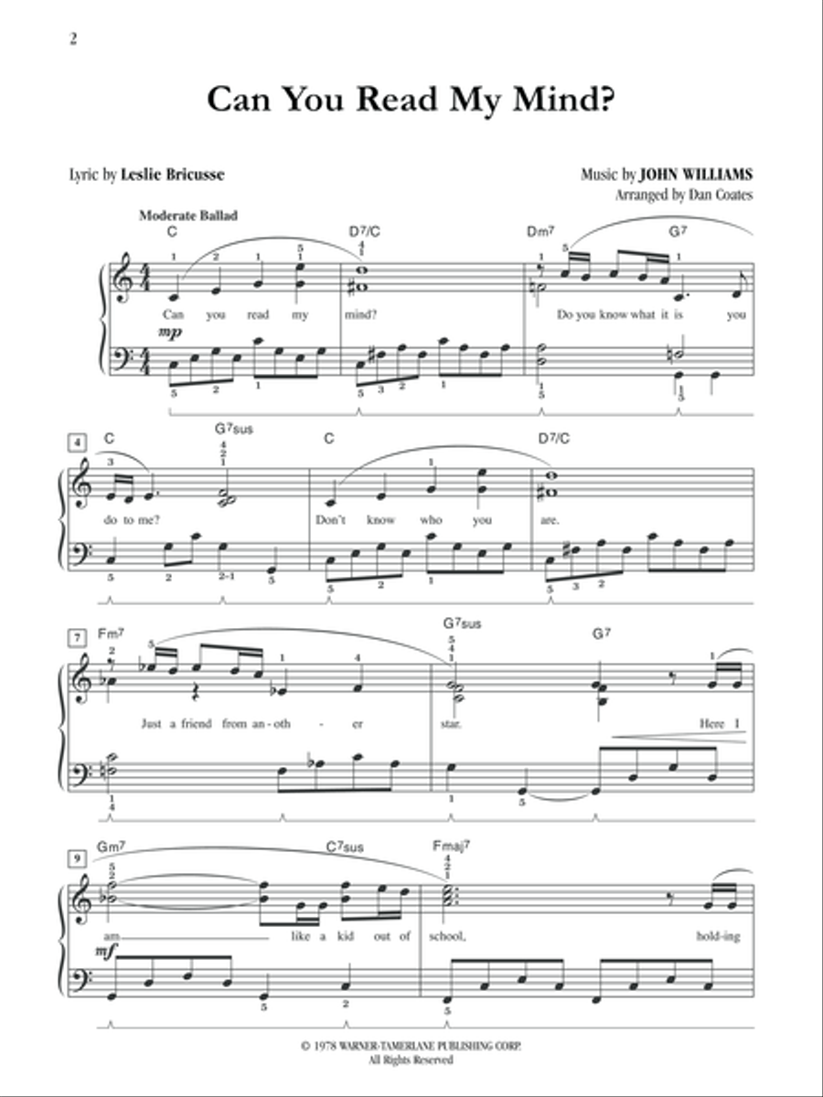 Can You Read My Mind (Easy Piano Edition) Small Ensemble scores gallery preview page 2