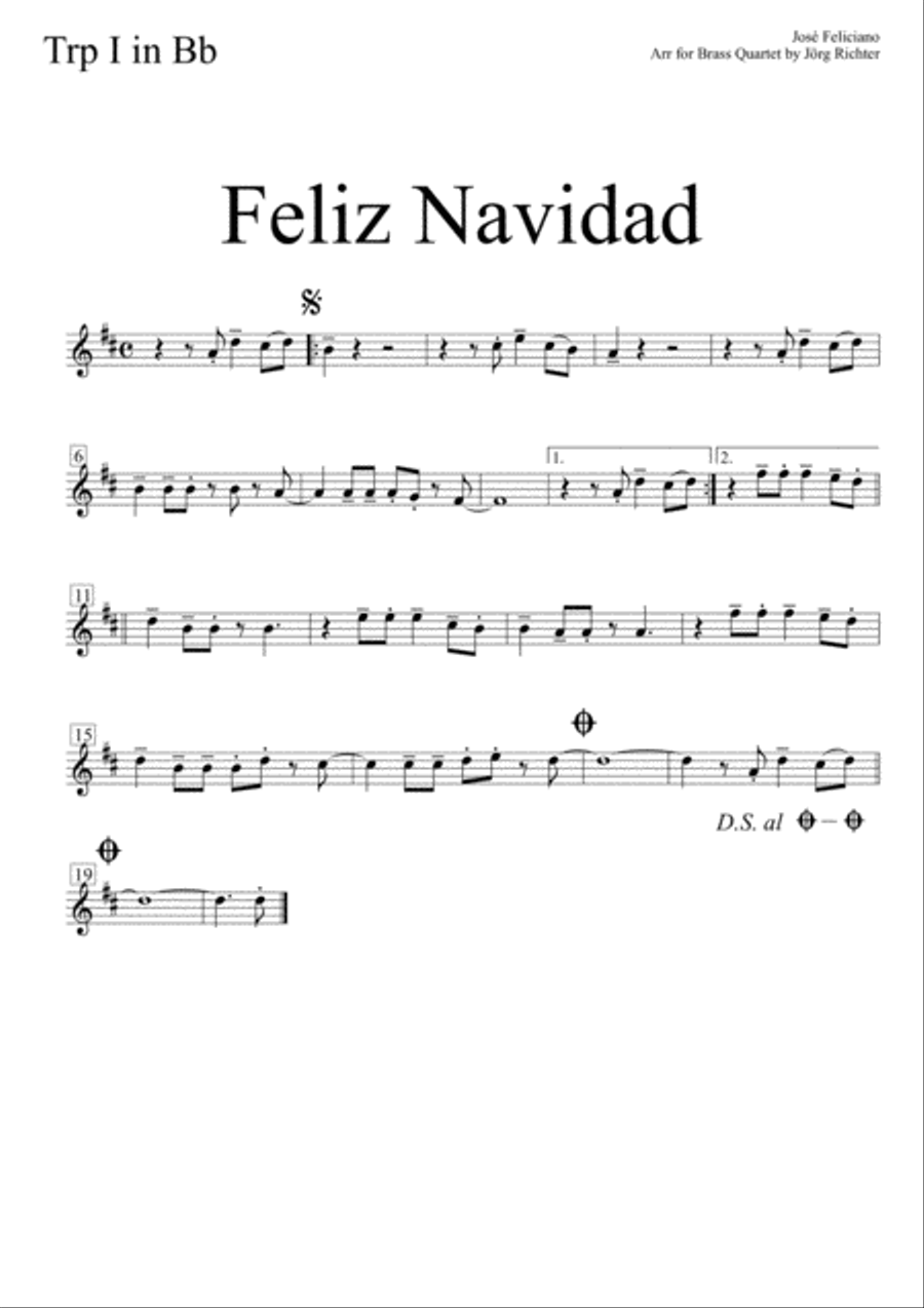 Feliz Navidad Brass Ensemble scores gallery preview page 4