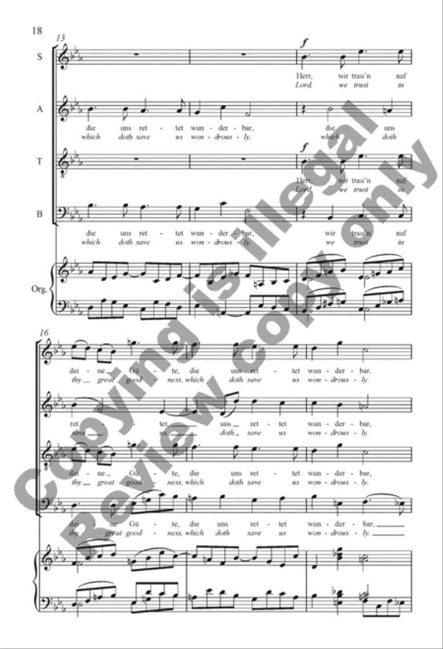 Drei Geistliche Lieder (Three Sacred Songs) 4-Part scores gallery preview page 37