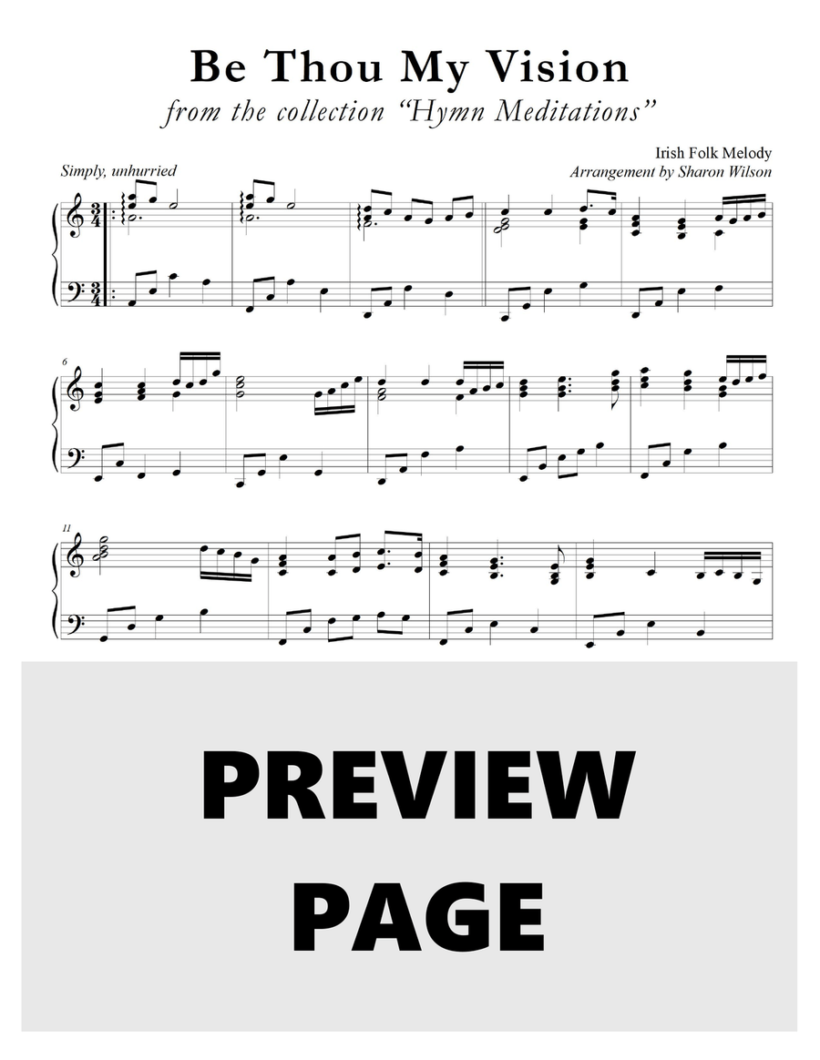 Hymn Meditations (A Collection of One-Page Hymns for Solo Piano) Piano Solo scores gallery preview page 5