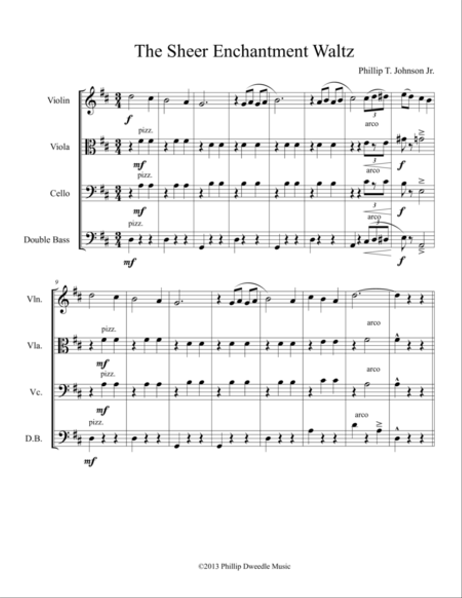 The Sheer Enchantment Waltz String Quartet scores gallery preview page 2