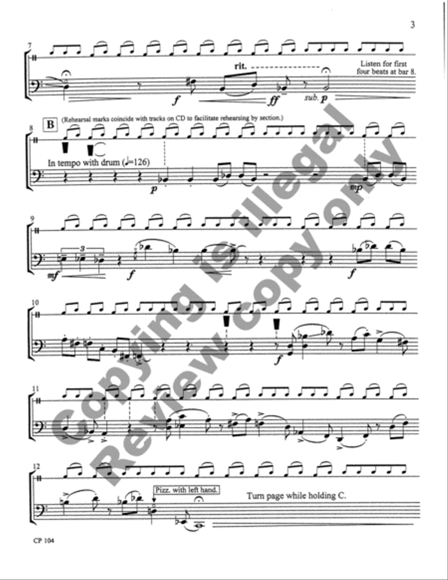 Invention for Cello & Tape by John Biggs Cello Solo - Sheet Music page 10