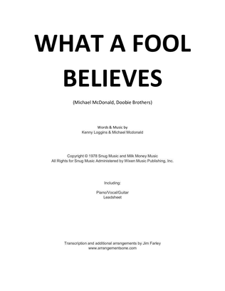 Book cover for What A Fool Believes