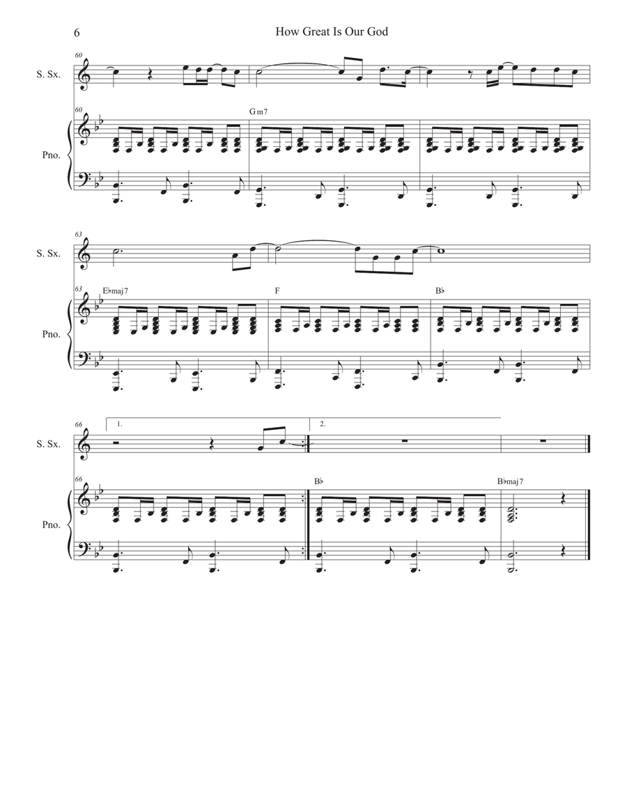 How Great Is Our God How Great Is Our God Soprano Saxophone scores gallery preview page 6