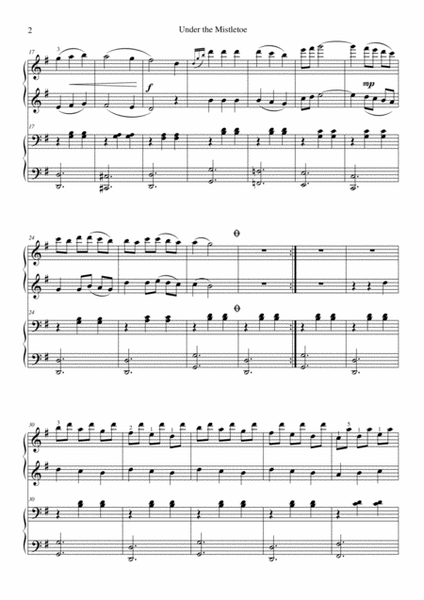 Under the Mistletoe for One Piano, 4 hands intermediate image number null