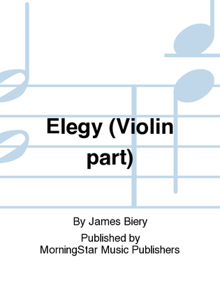 Book cover for Elegy (Violin Part)