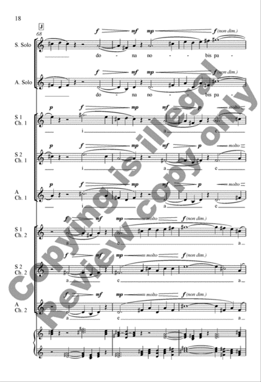 Dona nobis pacem SSA scores gallery preview page 17