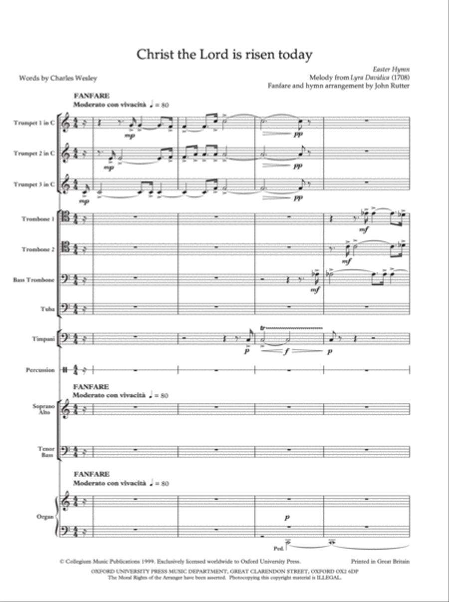 Christ the Lord is risen today 4-Part scores gallery preview page 2