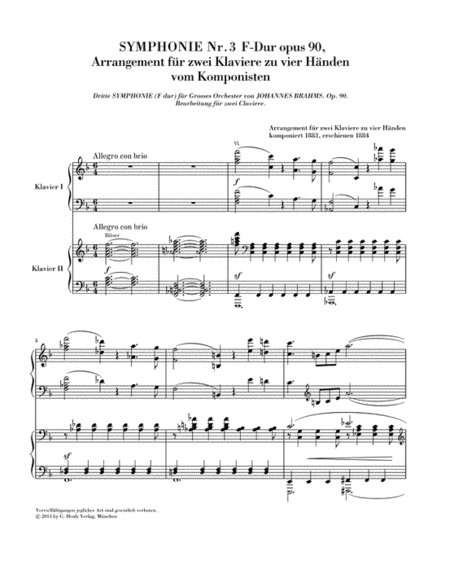 Symphony no. 3 op. 90 Serie IA, Band 2