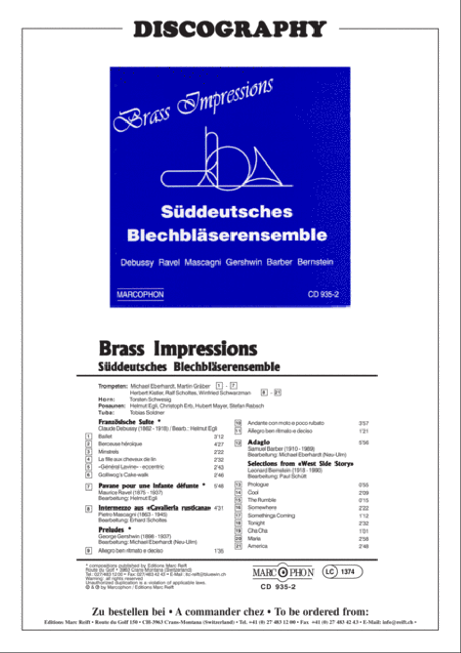 3 Preludes Brass Ensemble scores gallery preview page 3