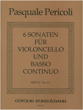 Book cover for 6 Sonatas for cello
