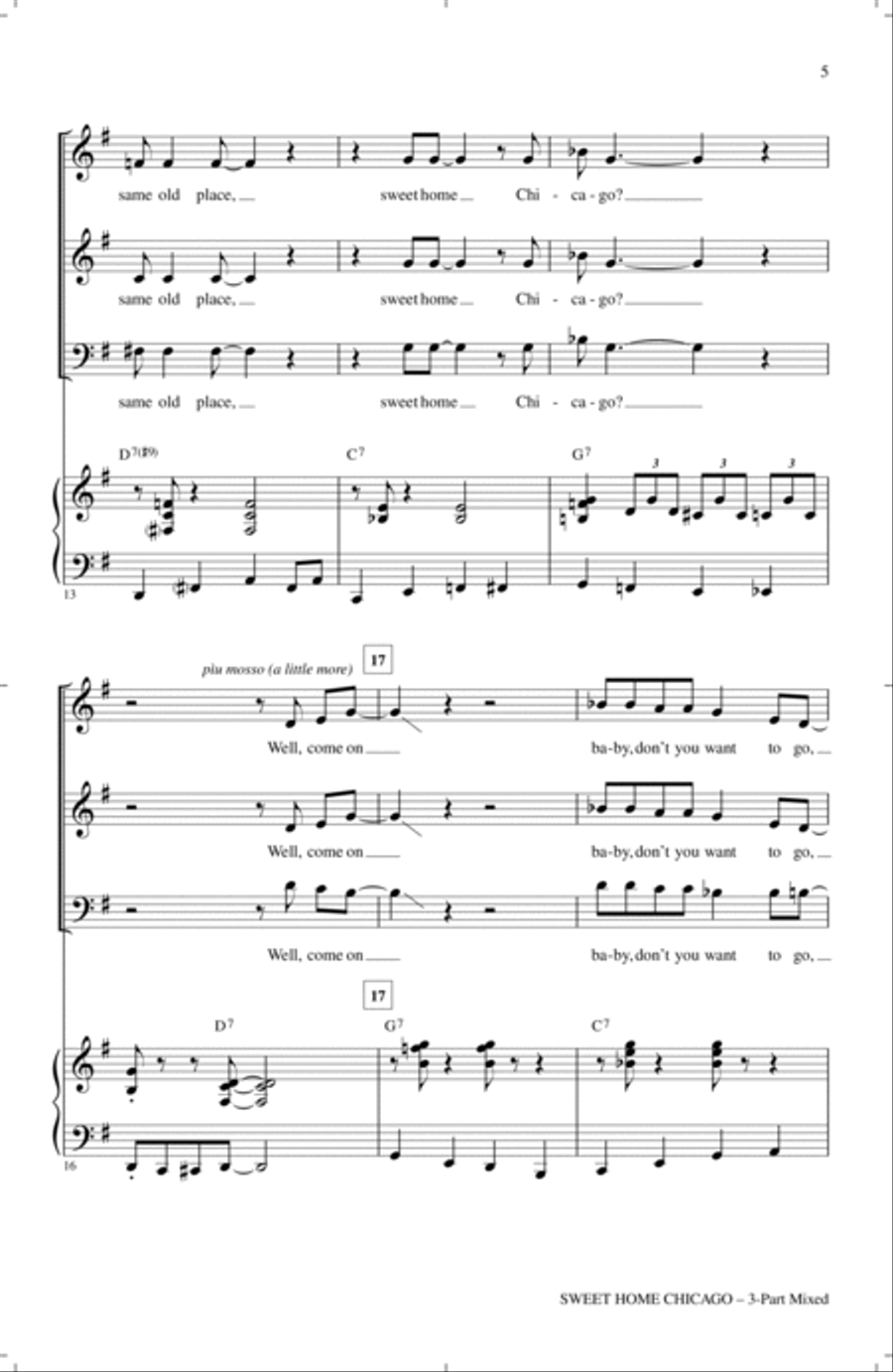 Sweet Home Chicago Sweet Home Chicago 3-Part scores gallery preview page 3