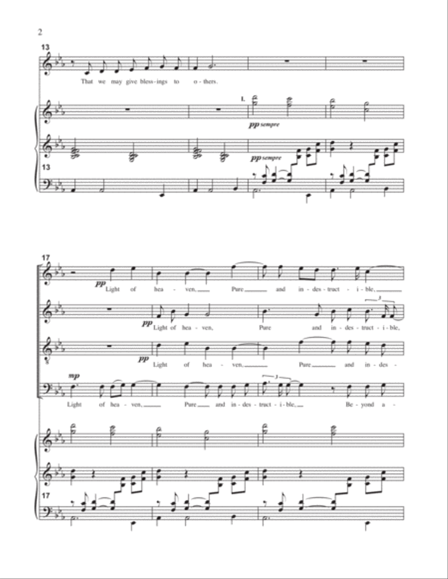 Light of Heaven 4-Part scores gallery preview page 3