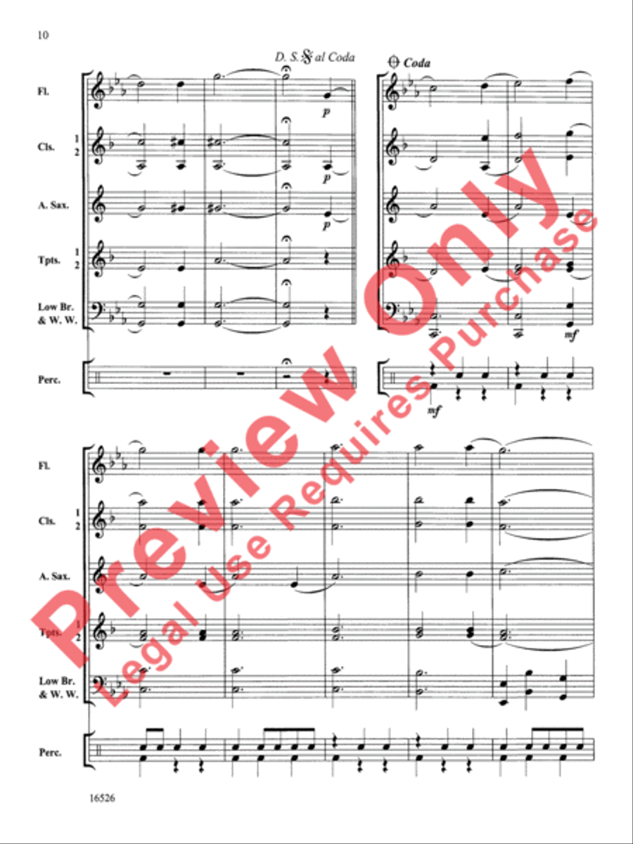 Theme from The Moldau Concert Band scores gallery preview page 11
