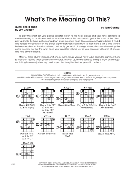 What's The Meaning Of This? - Guitar Chord Chart