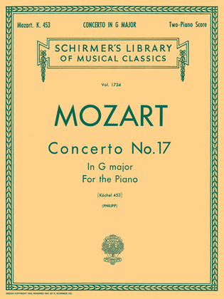 Book cover for Concerto No. 17 in G, K.453