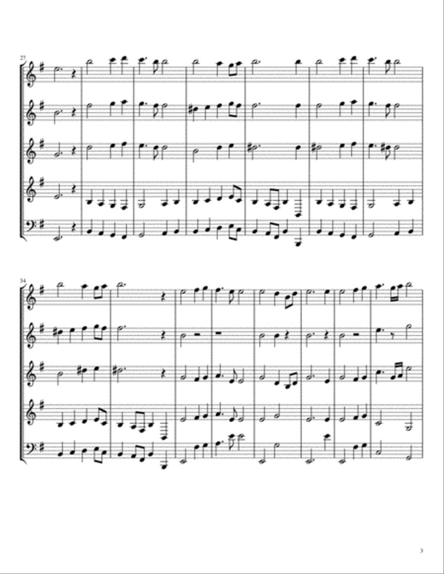 A. Dvorak's 9th Symphony Movement 4 for WW Quintet Woodwind Quintet scores gallery preview page 3