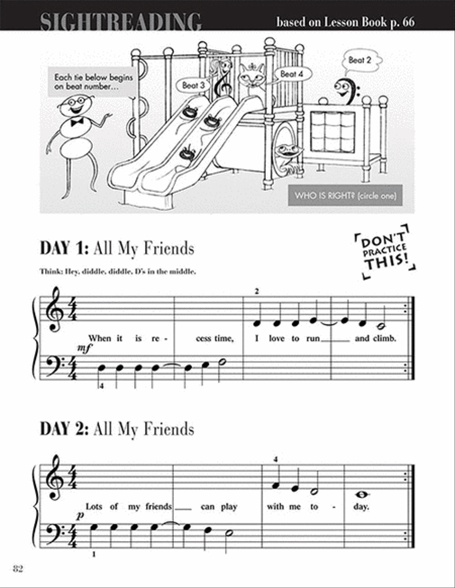 Primer Level – Sightreading Book Piano Method scores gallery preview page 7