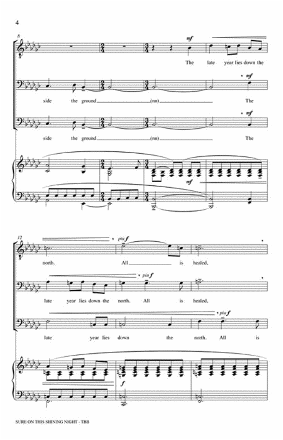 Sure on This Shining Night 3-Part scores gallery preview page 3