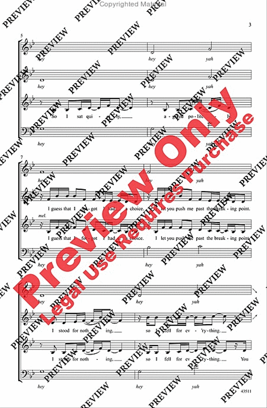 Roar Roar 3-Part scores gallery preview page 3