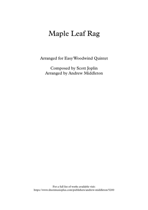 Maple Leaf Rag arranged for Easy Wind Quintet